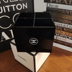 Black Gloss 4 Cube Cosmetic Organize With Logo